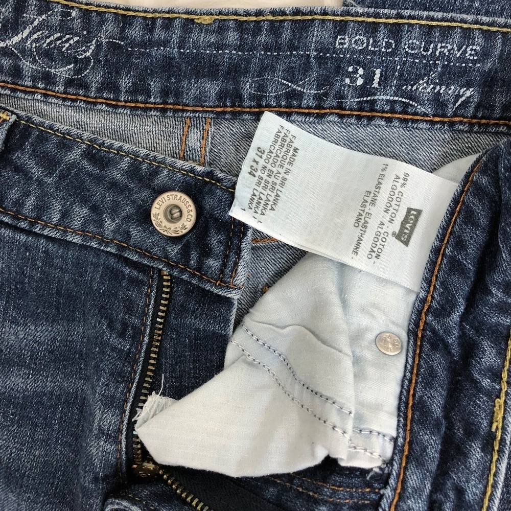 Levi's Bold Curve Skinny Destroyed Jeans Inseam 31 - Picture 6 of 8